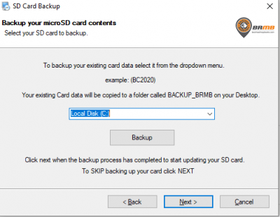 Backup selection