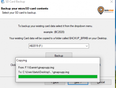 Backup confirmation