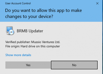 UAC prompt