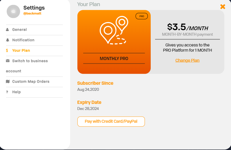 Web dashboard screenshot